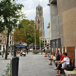 U-Stal afbeelding zicht op Domtoren Utrecht nabij Stadhuis