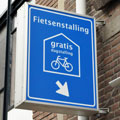 afbeedling gevelbord gratis fietsenstalling