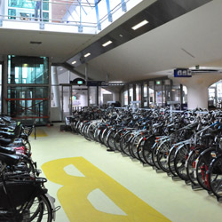 U-Stal Afbeelding fietsenstalling Houten binnen