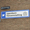 U-Stal Afbeelding bord openbare fietsenstalling